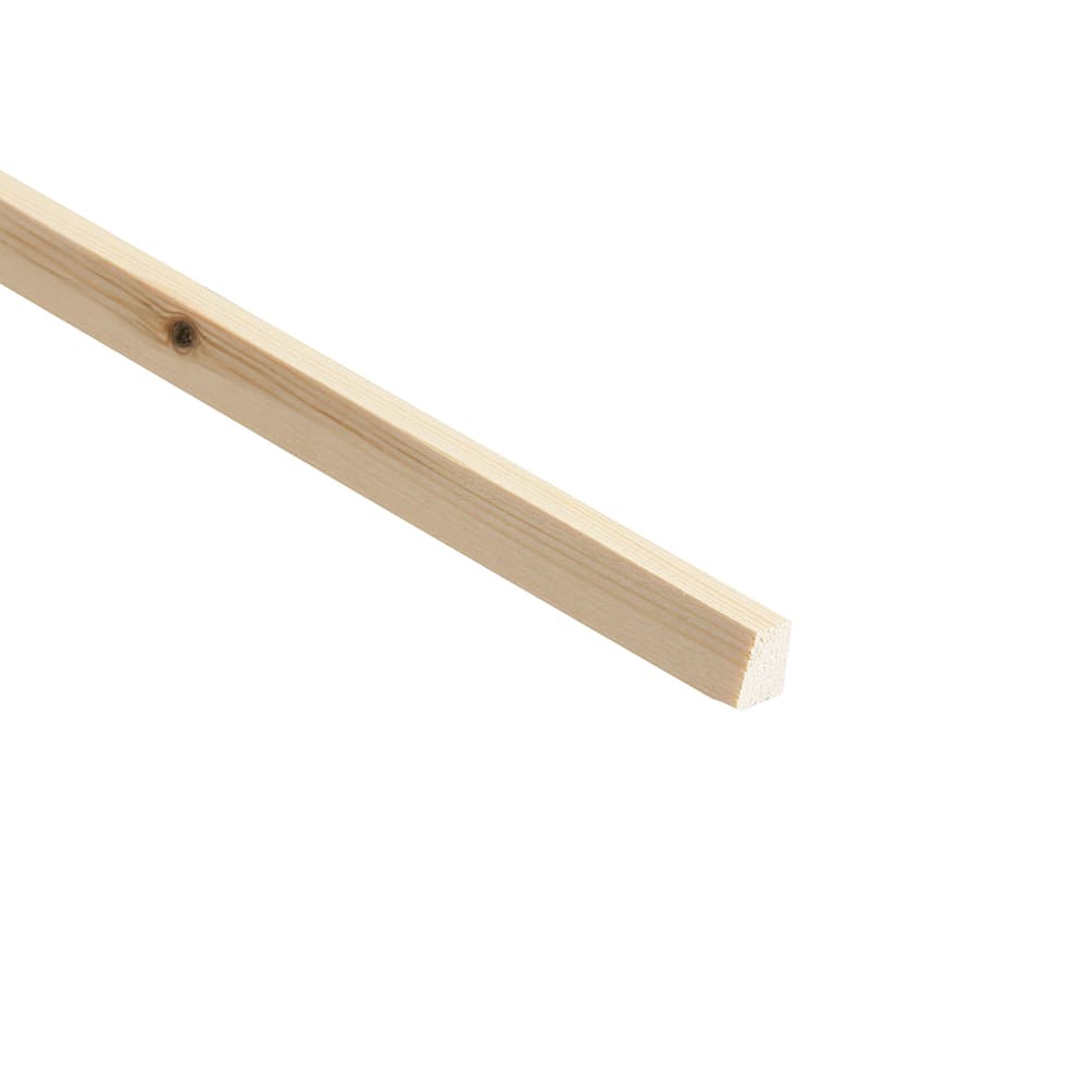Cheshire Mouldings Wedge Glass Bead Pine 15 x 12mm x 2.4m