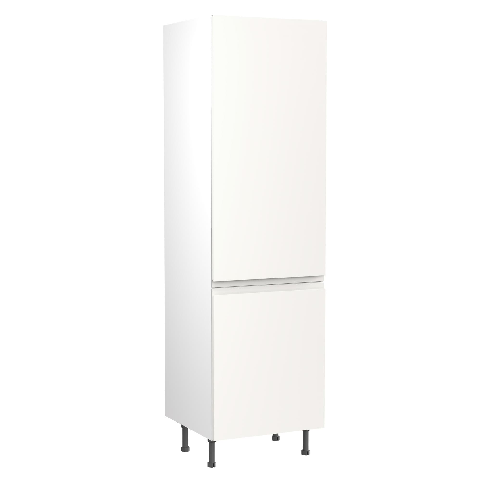 Kitchen Kit Flatpack 70/30 Fridge Freezer Tower J-pull Ultra Matt White 600mm - FKKJ0522