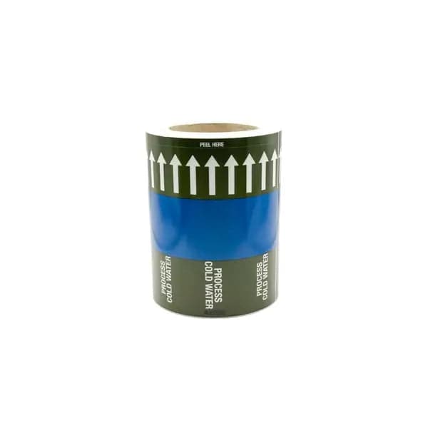 Pipemark 275mm x 33m Pipeline Identification and Flow Direction Self Adhesive Label (Roll) Indoor