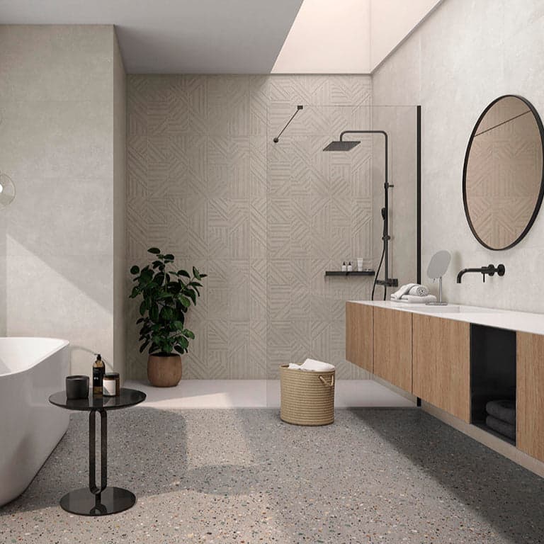 London Terrazzo Grey Porcelain Tile 60x60cm