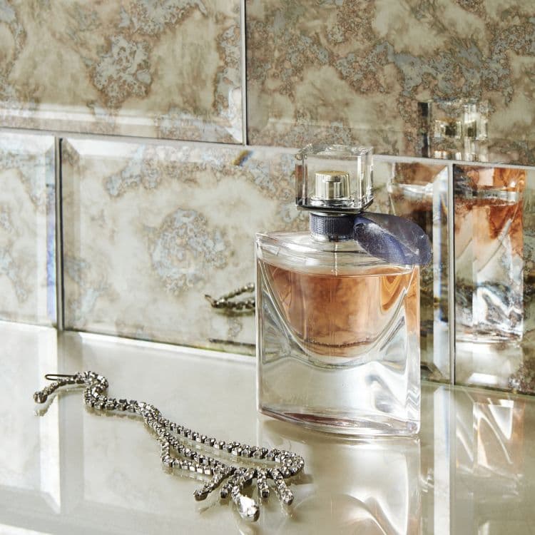 Original Style Glassworks Antique Mirror Bevelled Glass Tile 10x20cm