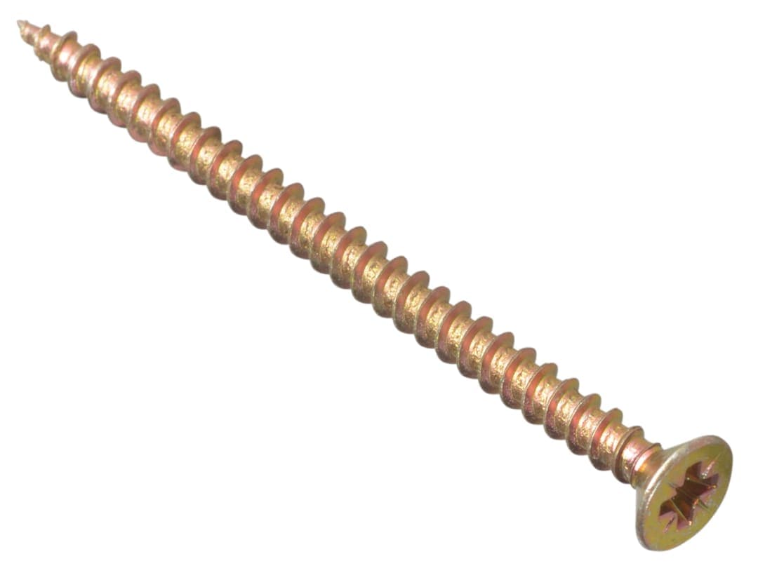 ForgeFix Multi-Purpose Pozi Compatible Screw CSK ST ZYP 6.0 x 75mm Box 100 MPS675Y