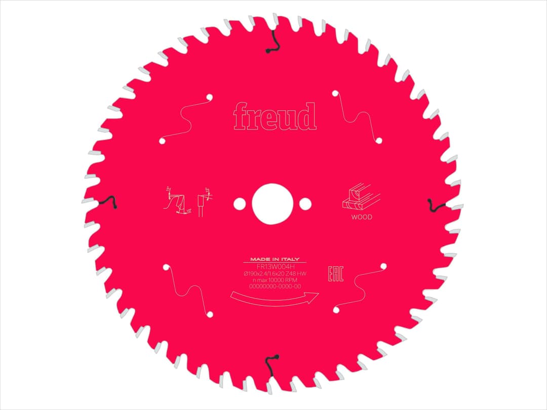 Freud Wood Circular Saw Blade 190 x 20 x 2.4/1.6mm x 48T F03FS09715