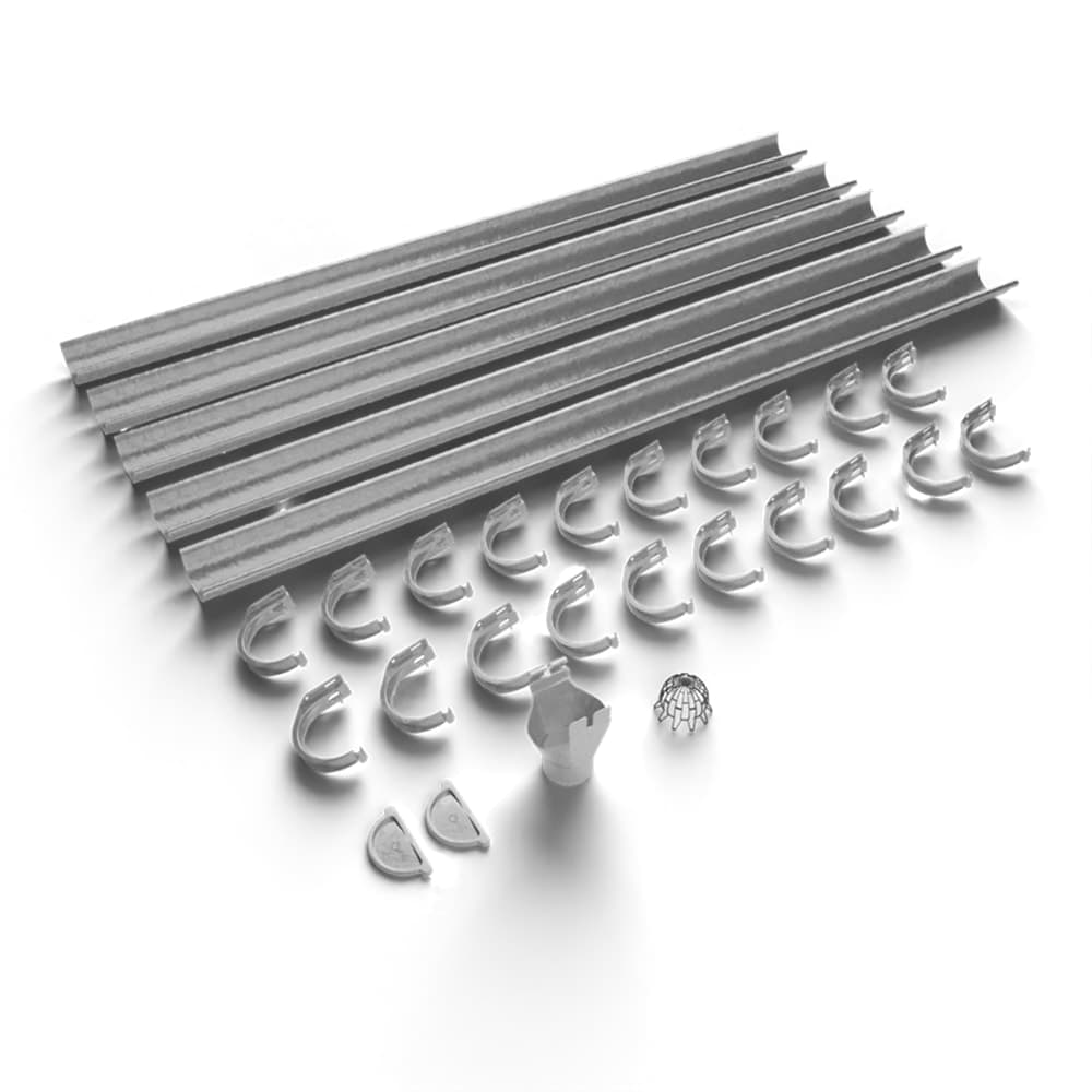 Galeco Steel Half Round Gutter Kit Galvanised - 150mm Diameter