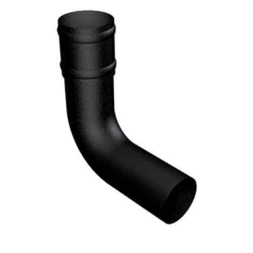 Cast Aluminium Round Downpipe Bend - 92.5 Degree x 63mm Black (9005 Leatherette)