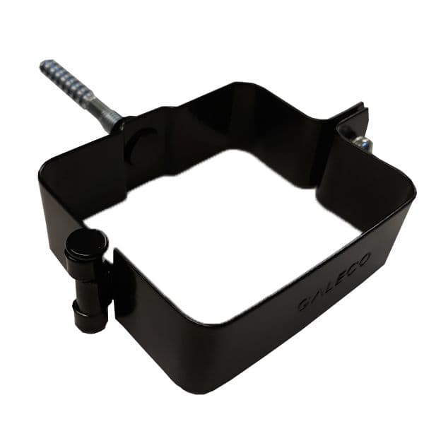 Square Large Downpipe Pipe Clip with Screw - 80mm x 70mm Galeco Grey