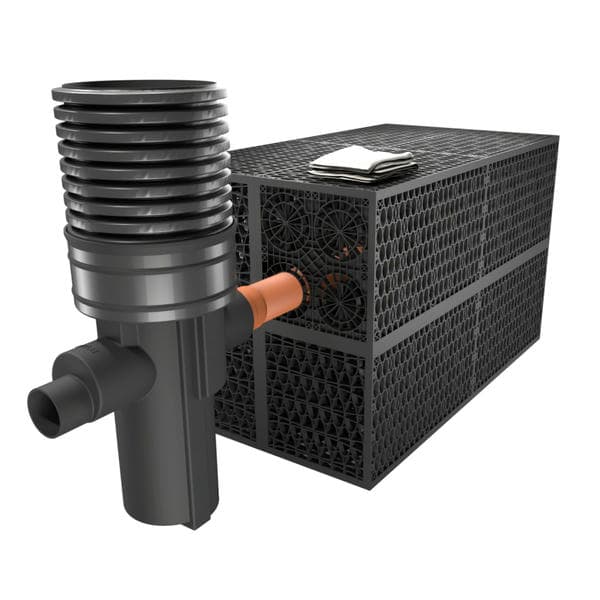 Rainsmart 24 Tonne Soakaway Crate Set Flat-Packed with Silt Blok & Lid - 1 Cubic Metre Kit