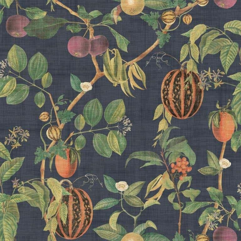 Tropic House Navy Wallpaper - 1000 x 50cm