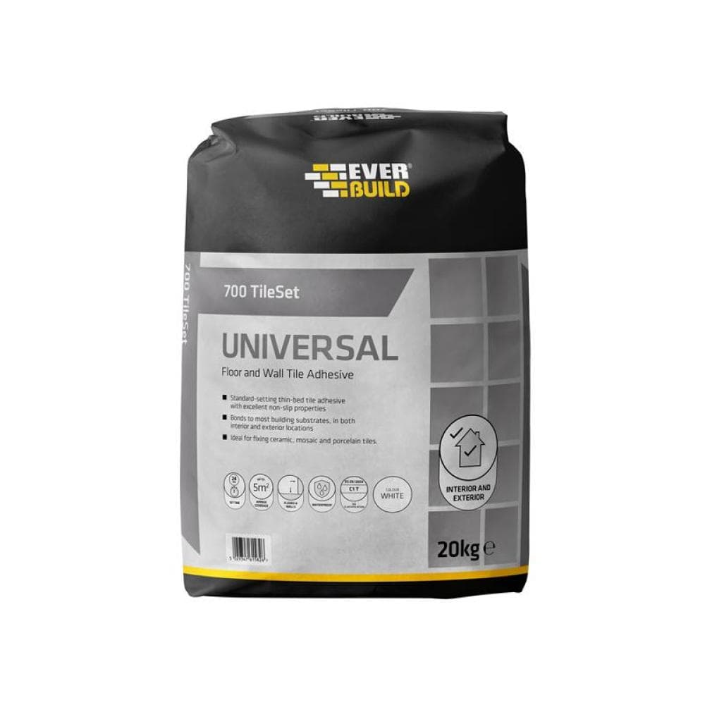 Everbuild Sika 695061 700 Tileset Universal White 20Kg