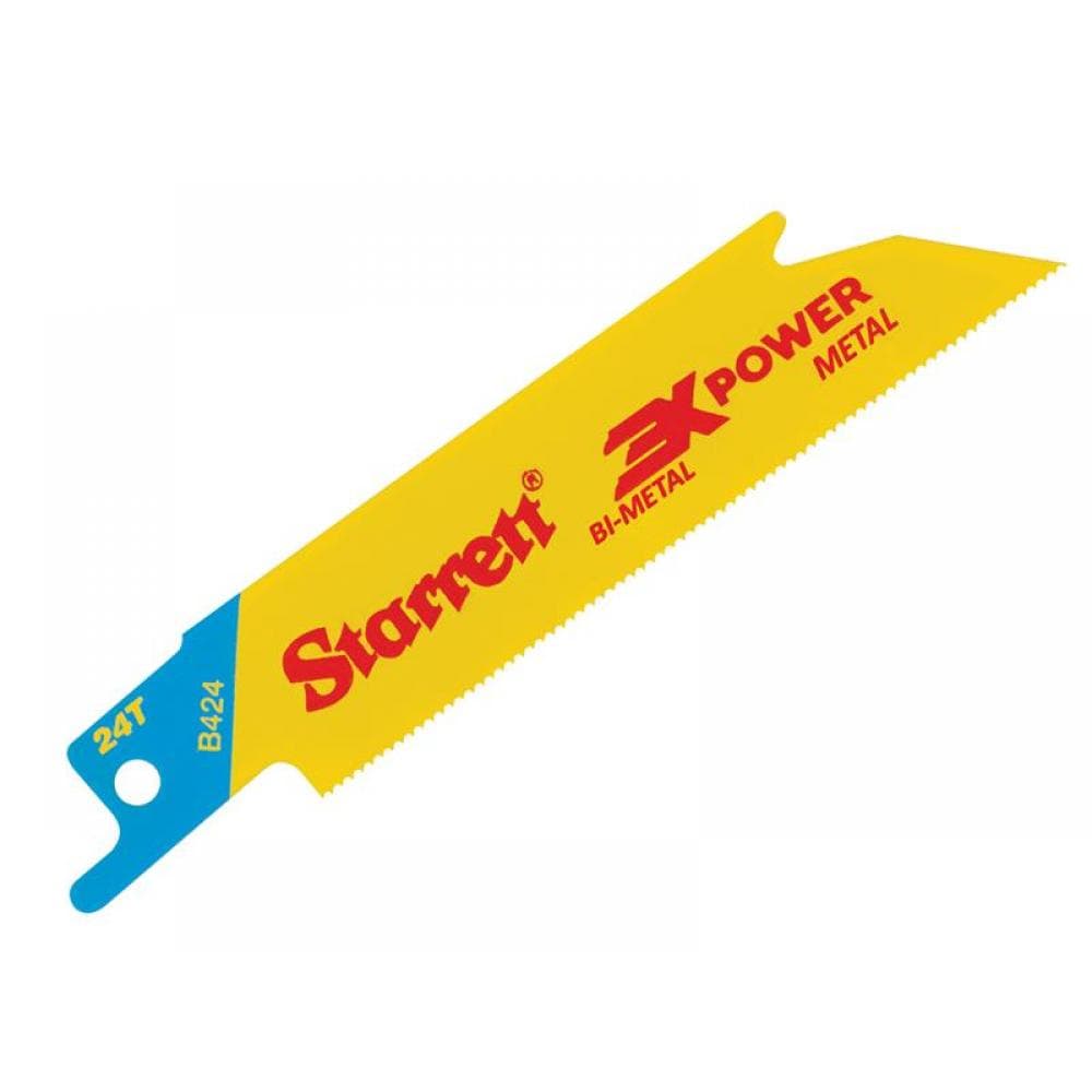 Starrett B424-5 B424-5 Bi-Metal Reciprocating Blade Metal Straight 100Mm 24 Tpi (Pack 5)