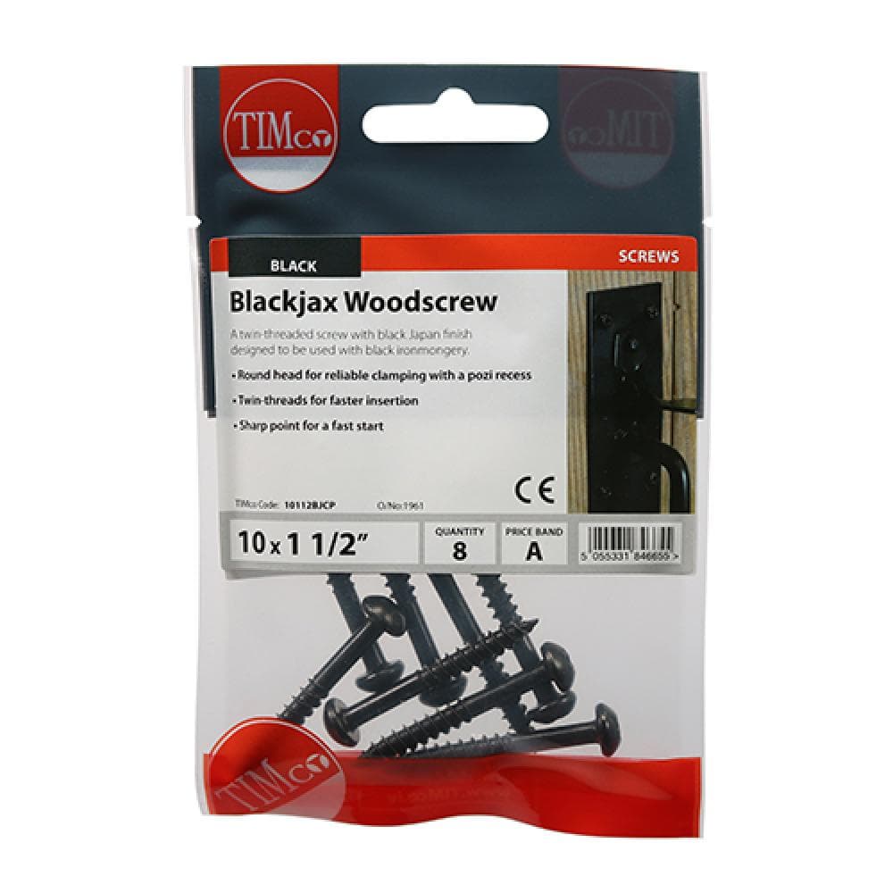Timco 10112BJCP Blackjax - Pz - Round - Black 10 X 1 1/2 TIMpac 8