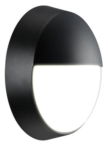 Ebee10S40-01 Eco Round Bulkhead Eyelid Ip54 400Lm 10W 4000K Supplied Black And White Trim EBEE10S40-01