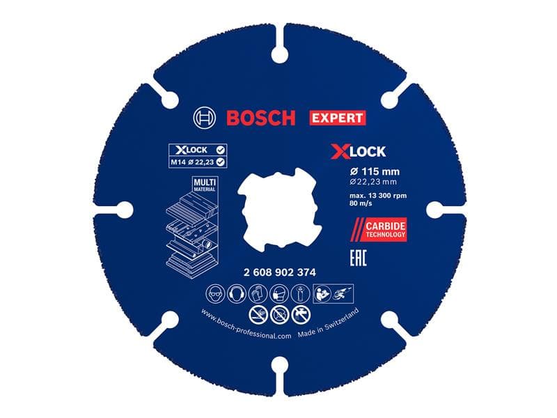 Bosch Powertool Accessories 2.608.902.374 Expert Multi Material Carbide X-Lock Cutting Disc 115Mm