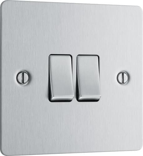 Nexus Metal Polished Chrome Quadruple Switch 10Ax 2 Way NPC44-01