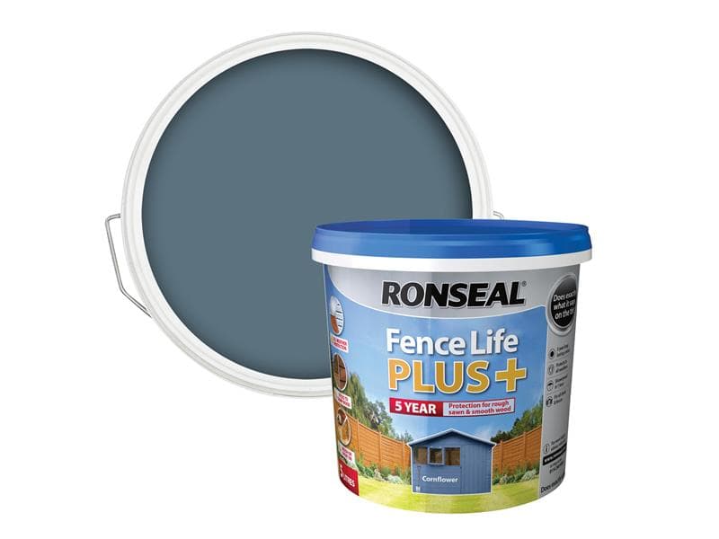 Ronseal 37628 Fence Life Plus+ Cornflower 5 Litre