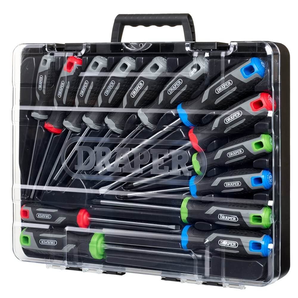 Draper Soft Grip Screwdriver Set With Draper Tx-Star® (14 Piece) Pk 1 13437