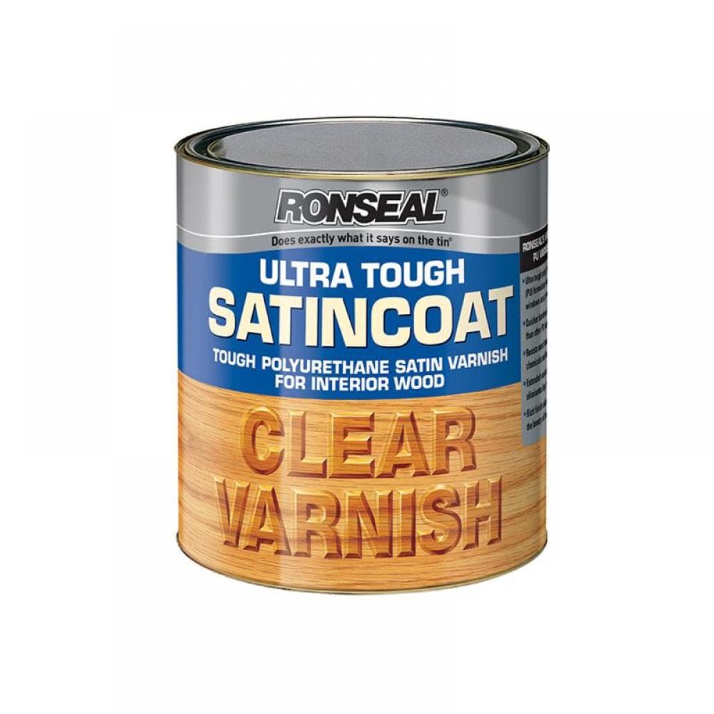 Ronseal 09055 Ultra Tough Internal Clear Satincoat Varnish 750Ml