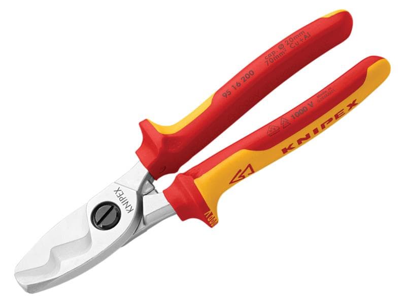 Knipex 95 16 200 SB Vde Cable Shears With Twin Cutting Edge 200Mm