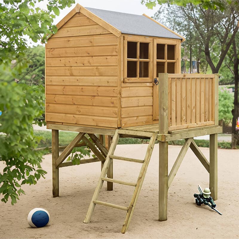 4x6 Shire Bunny Tower Kids Wooden Playhouse