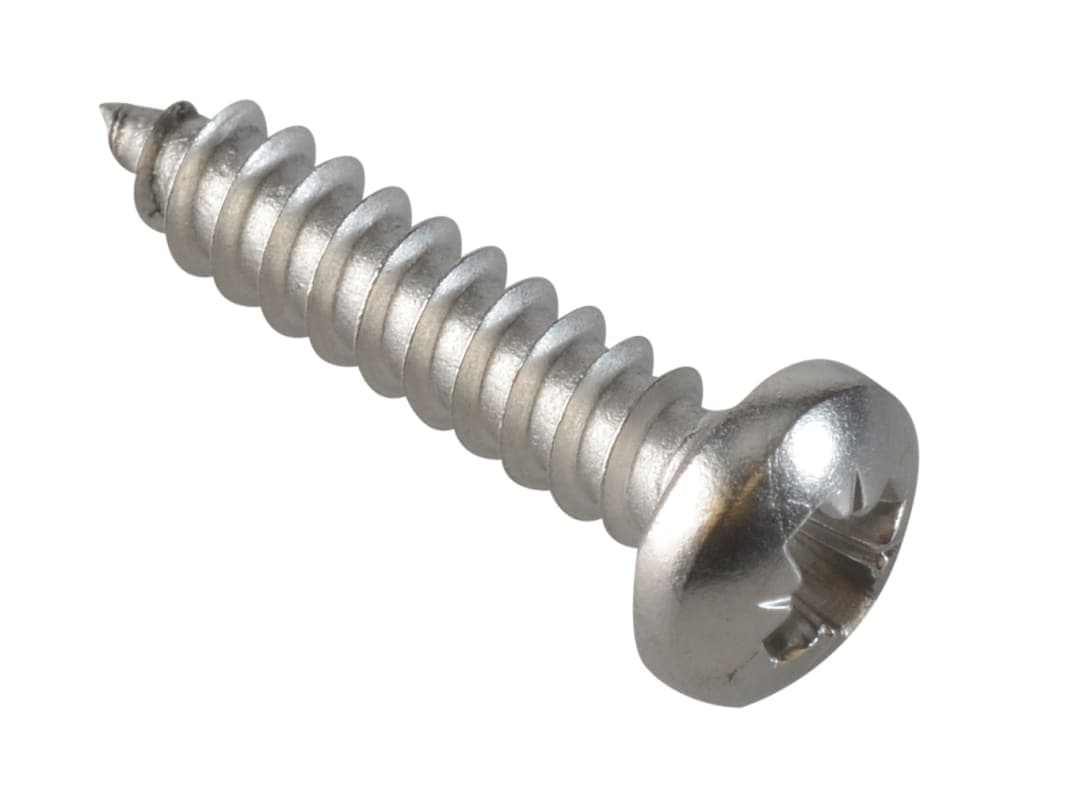 ForgeFix Self-Tapping Screw Pozi Compatible Pan Head SS 3/4in x 8 ForgePack 30 FPSTPP348SS