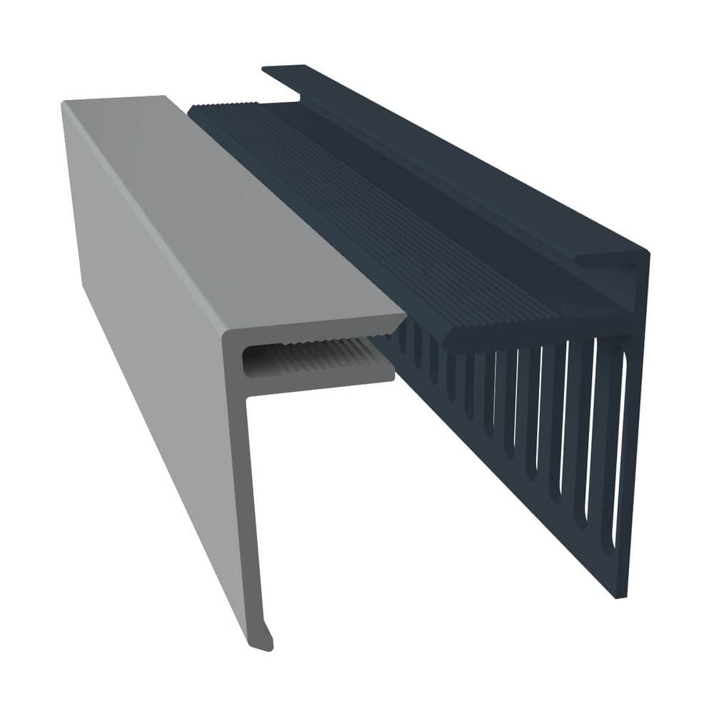 Weatherboard Cladding Vented Top Edge Closer Trim - 25mm Storm Grey