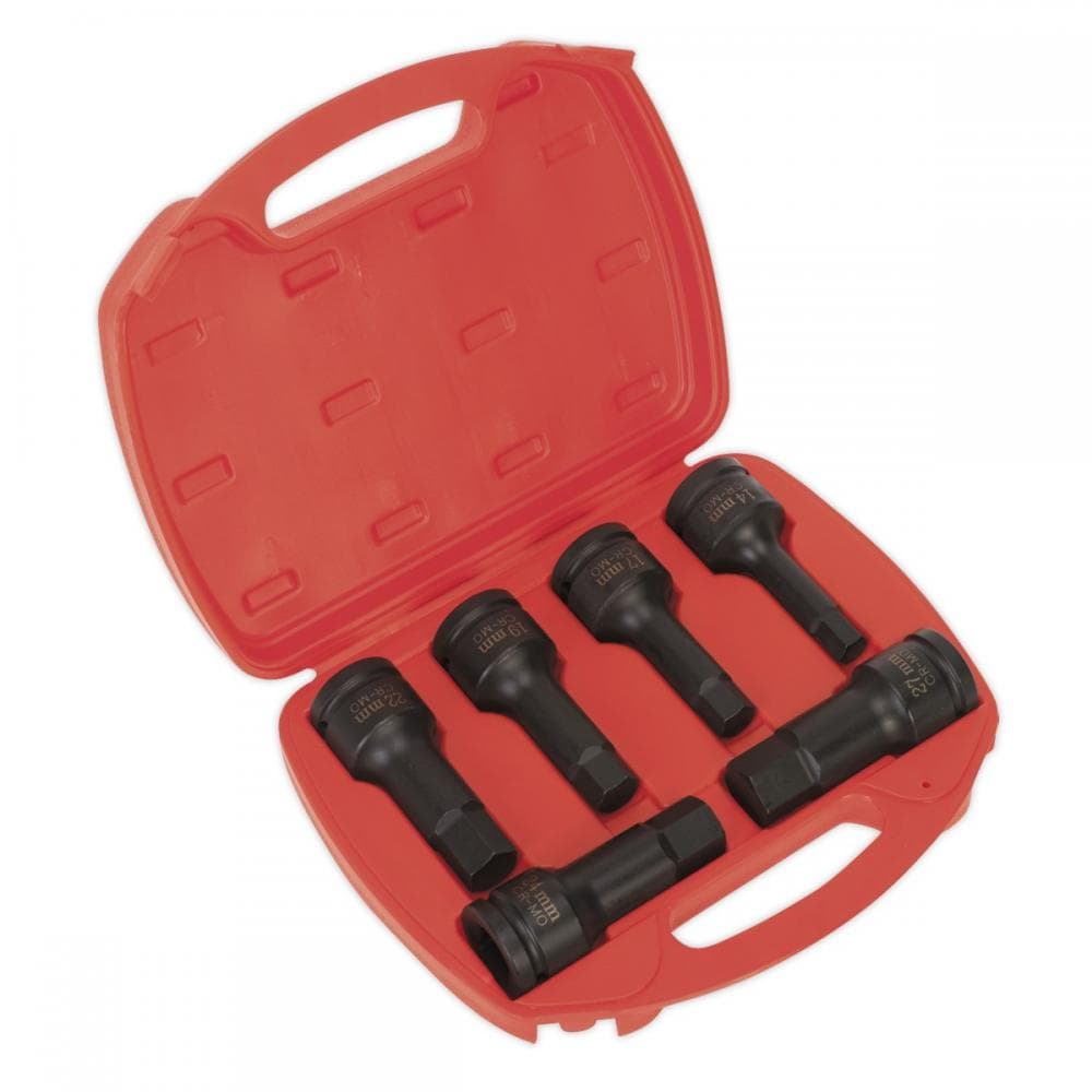 Sealey AK5586 Impact Hex Socket Bit Set 6Pc 3/4inSq Drive