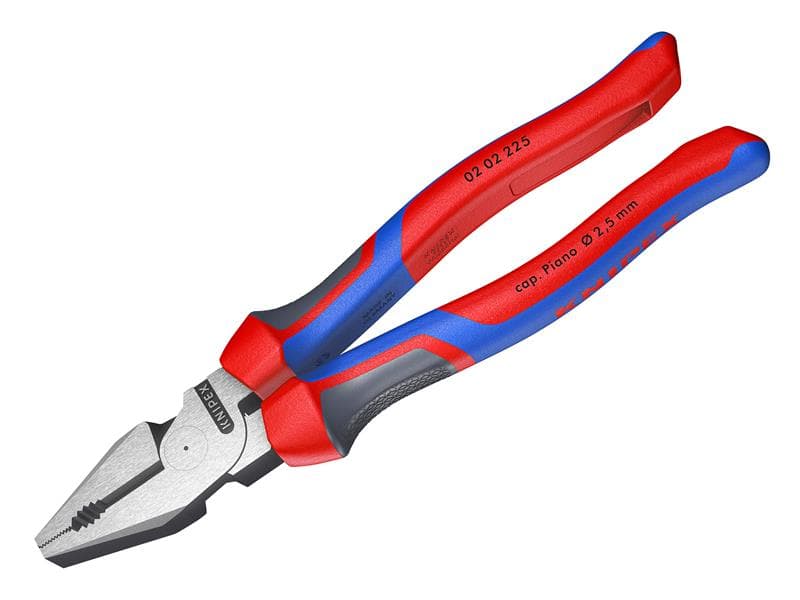 Knipex 02 02 225 SB High Leverage Combination Pliers Multi-Component Grip 225Mm