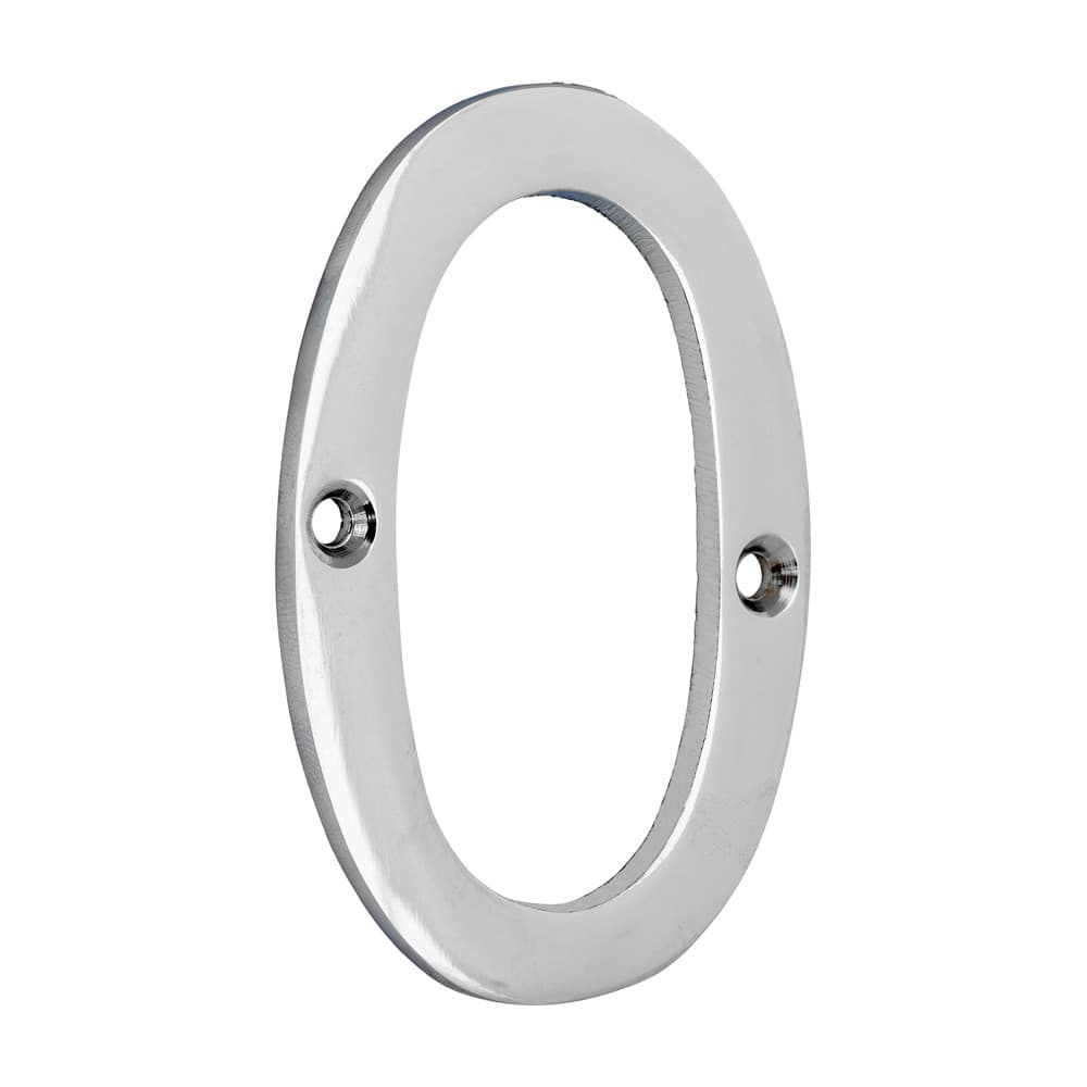 Timco Door Numeral 0 - Polished Chrome Bag 1 200641