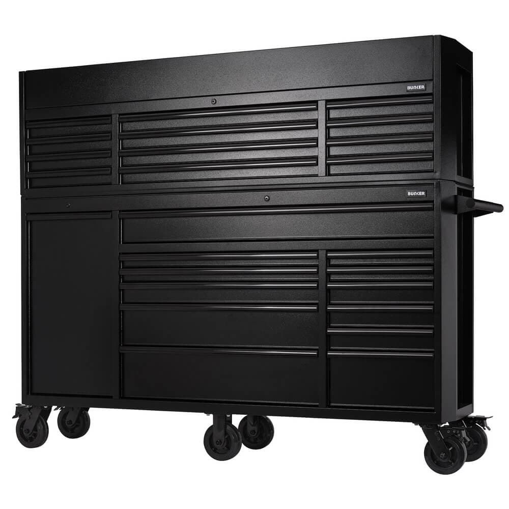 Bunker ® 25 Drawer Combined Roller Cabinet And Tool Chest 72in Black Pk 1 24253