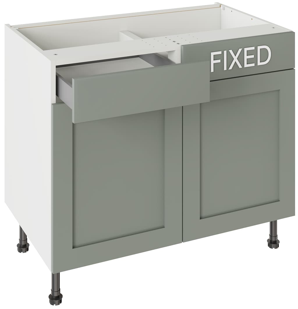 Flatpack 1000 Drawerline Base Cabinet Shaker Ultra Matt Sage Green