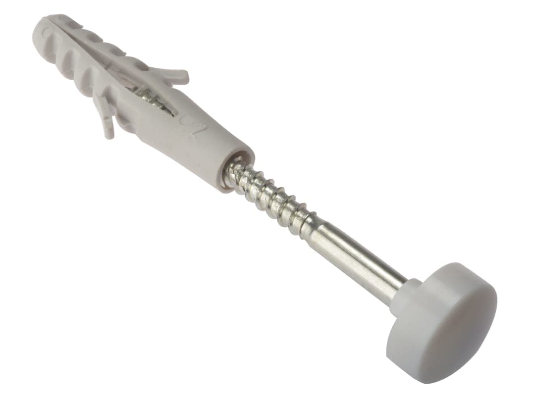ForgeFix W.C. Fixing Kit White Cap M6 x 80mm (1 Pair) WCFK680