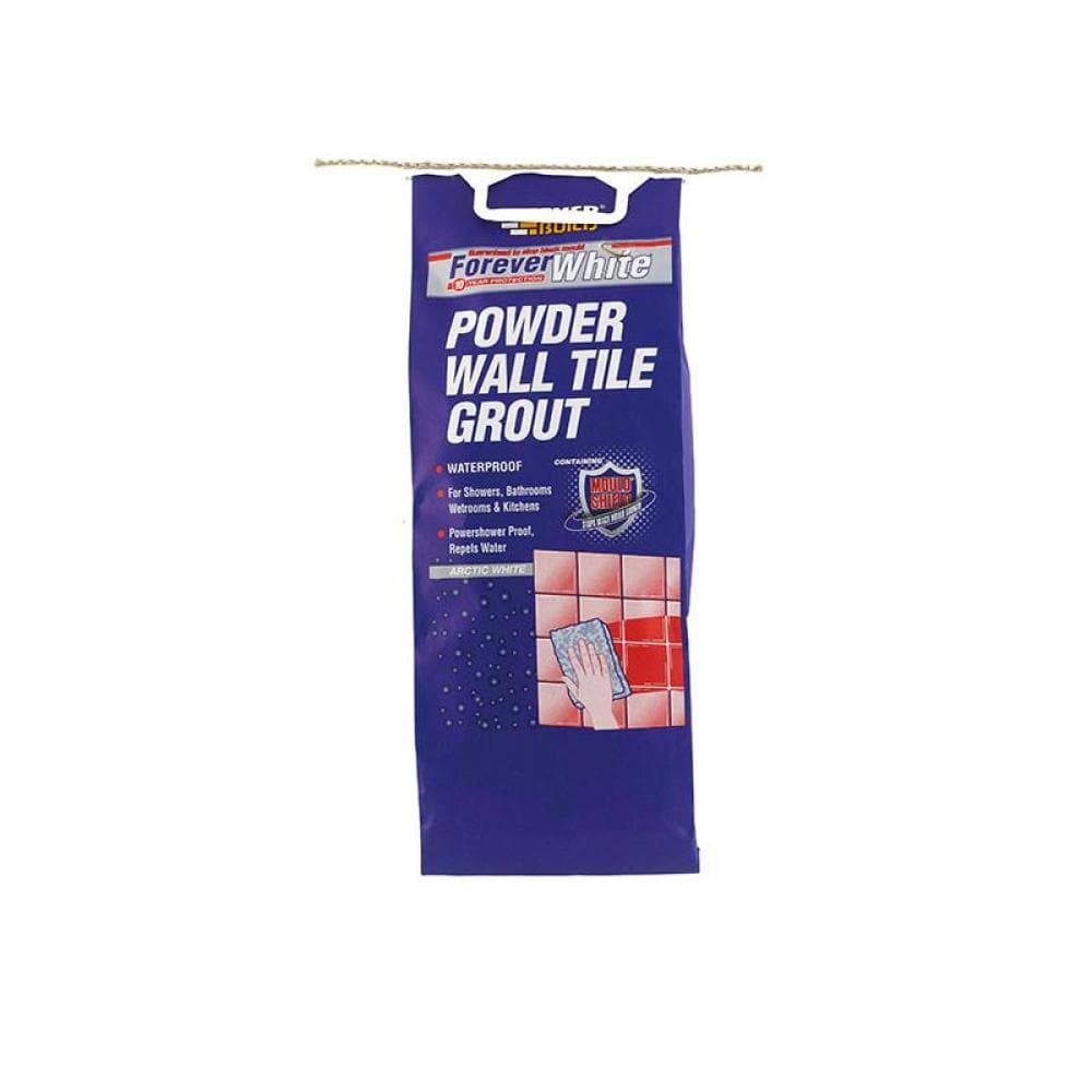 Everbuild Sika 485874 Forever White Powder Wall Tile Grout 3Kg