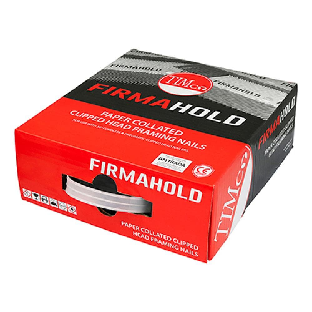 Timco CBRT90 Firmahold Collated Clipped Head Nails - Trade Pack - Plain Shank - Bright 3.1 X 90