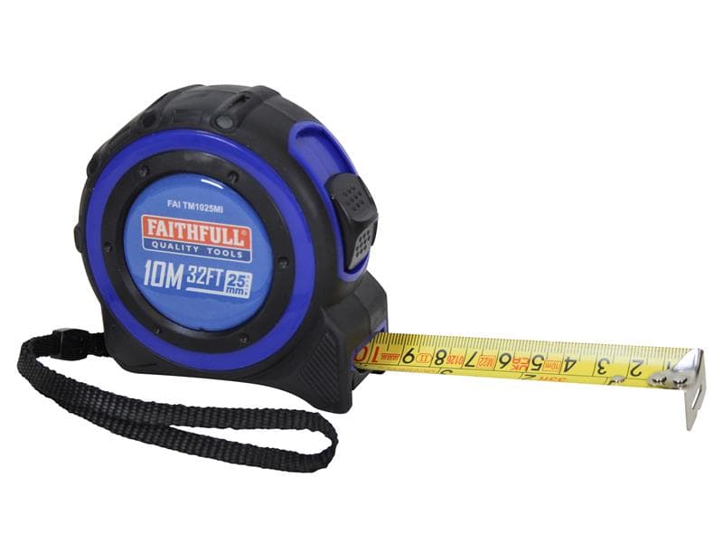 Faithfull Trade Tape Measure 10M/33Ft (Width 25Mm)