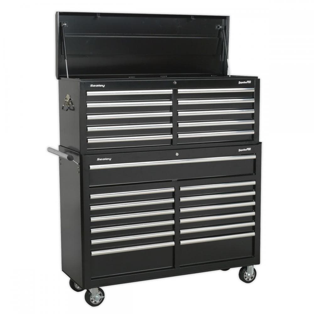 Sealey AP52COMBO2 Tool Chest Combination 23 Drawer With Ball-Bearing Slides - Black