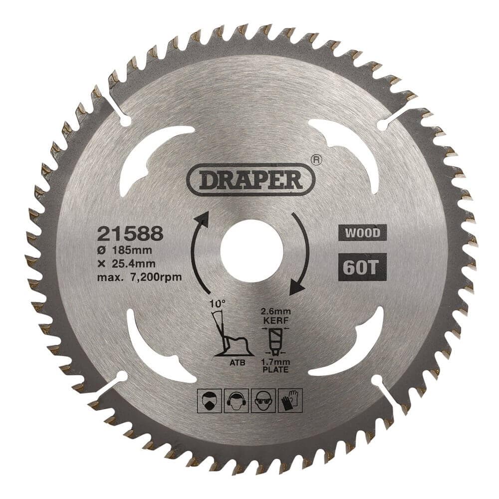 21588 Tct Circular Saw Blade For Wood 185 X 25.4Mm 60T each