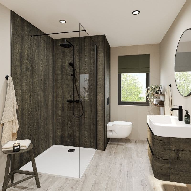 Laminate Wall Panel Square Edge - 1210mm x 2420mm x 11mm Charred Elm