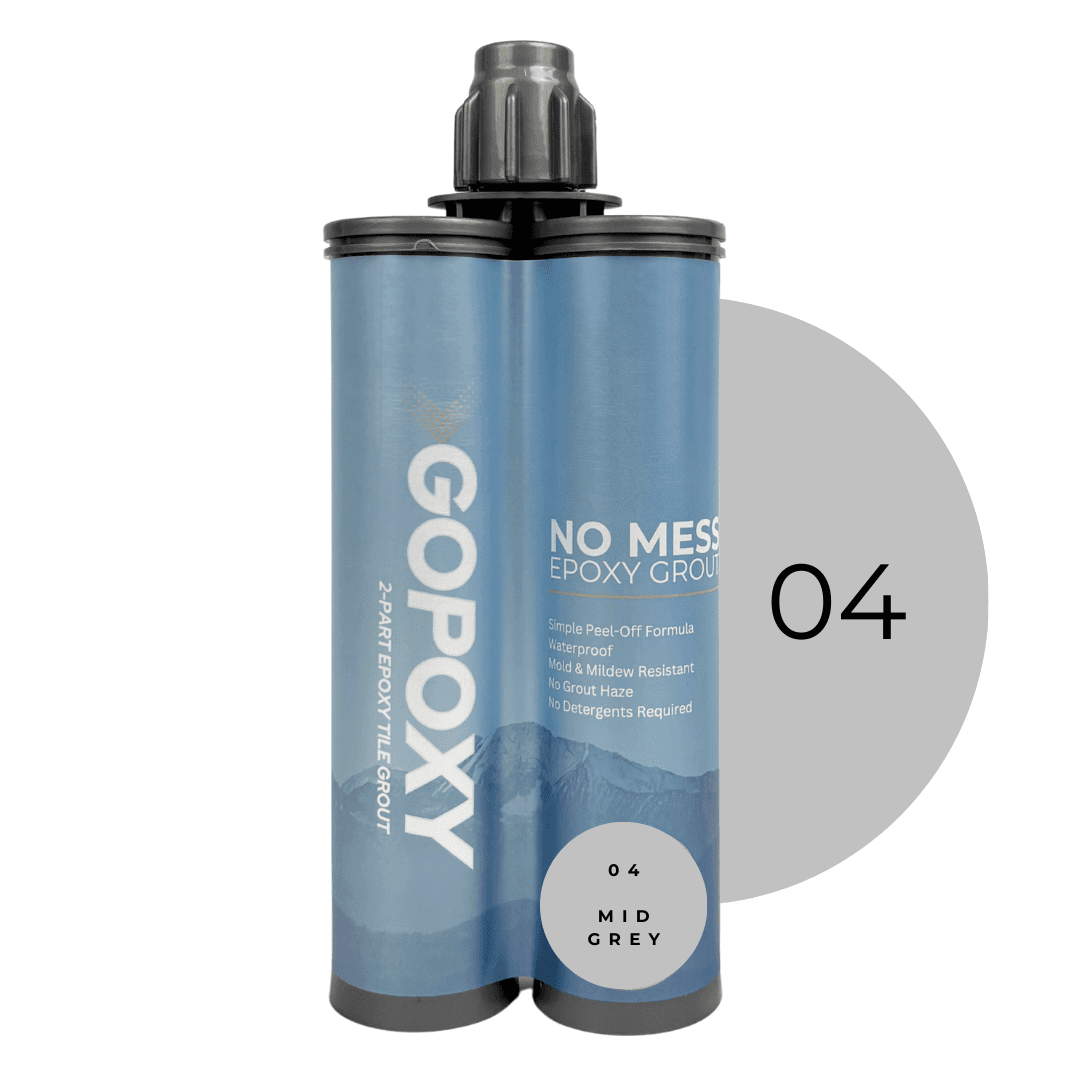 GoPoxy Epoxy Grout – “No-Mess” Peel-Off, Twin-Cartridge