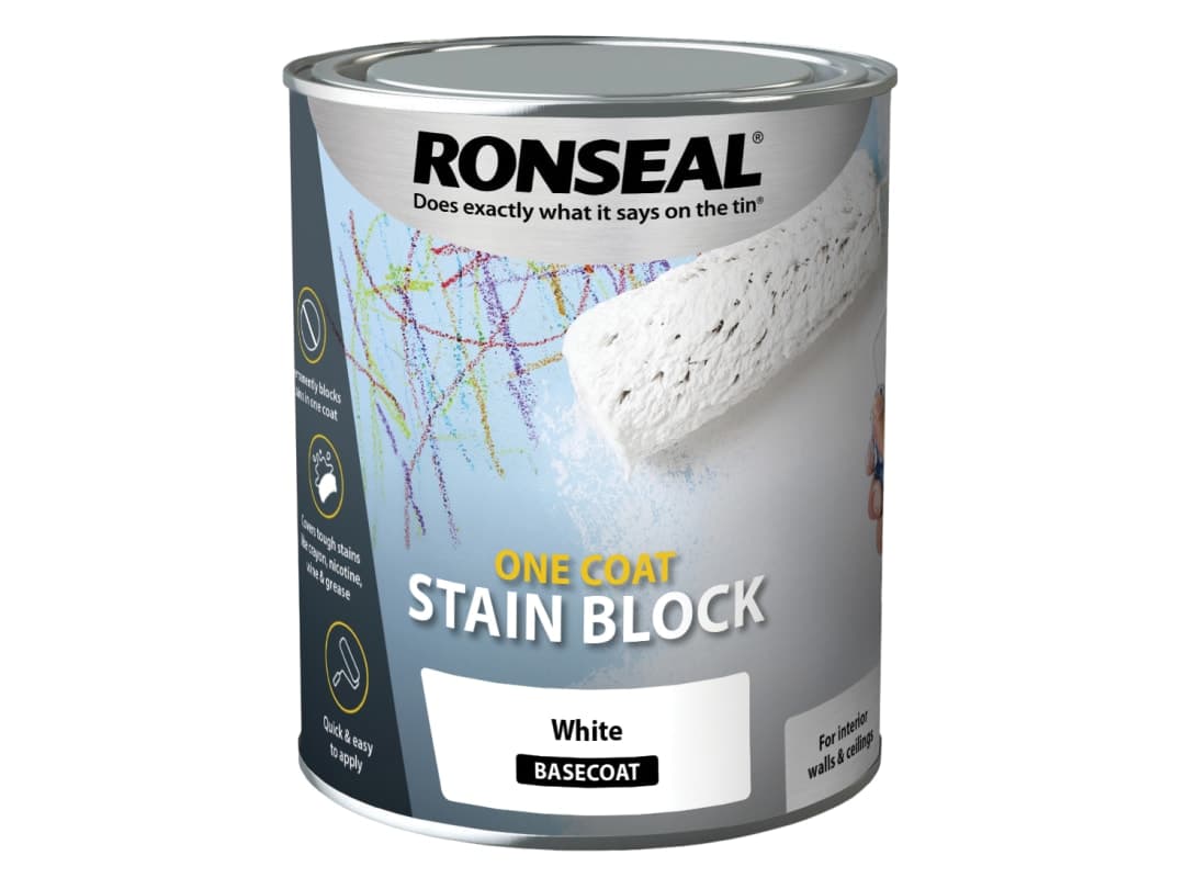 Ronseal One Coat Stain Block White 2.5 litre 36961