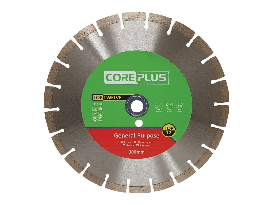 CorePlus Top Twelve General Purpose Diamond Blade 300mm CORDBTT12300