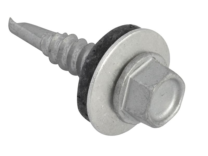Forgefix TFHL5525 Techfast Hex Head Roofing Screw Self-Drill Light Section 5.5 X 25Mm Pack 100
