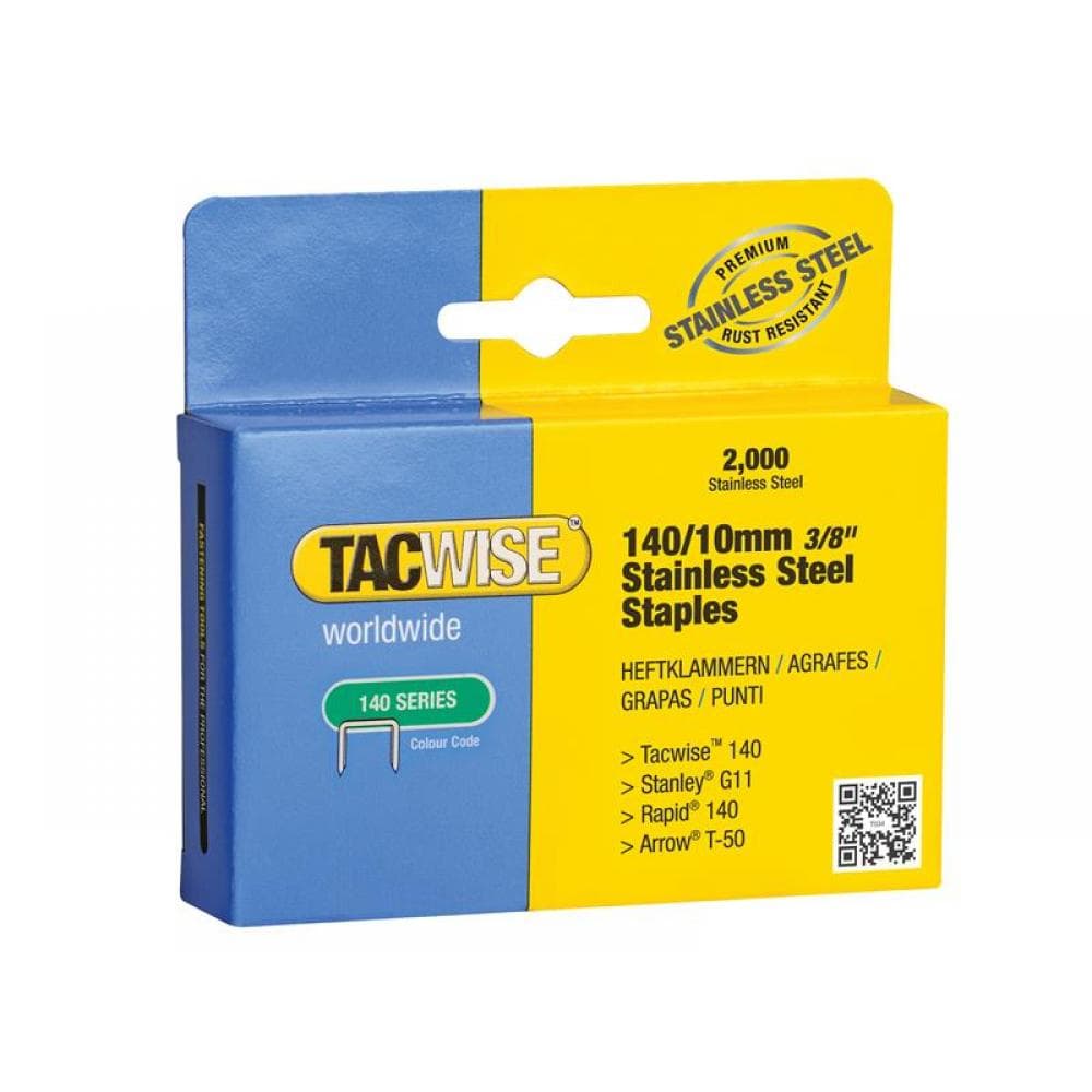 Tacwise 1217 140 Stainless Steel Staples 10Mm (Pack 2000)