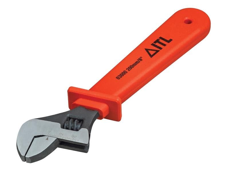 Itl Insulated UKC-03000 Insulated Adjustable Wrench 200Mm (8In)