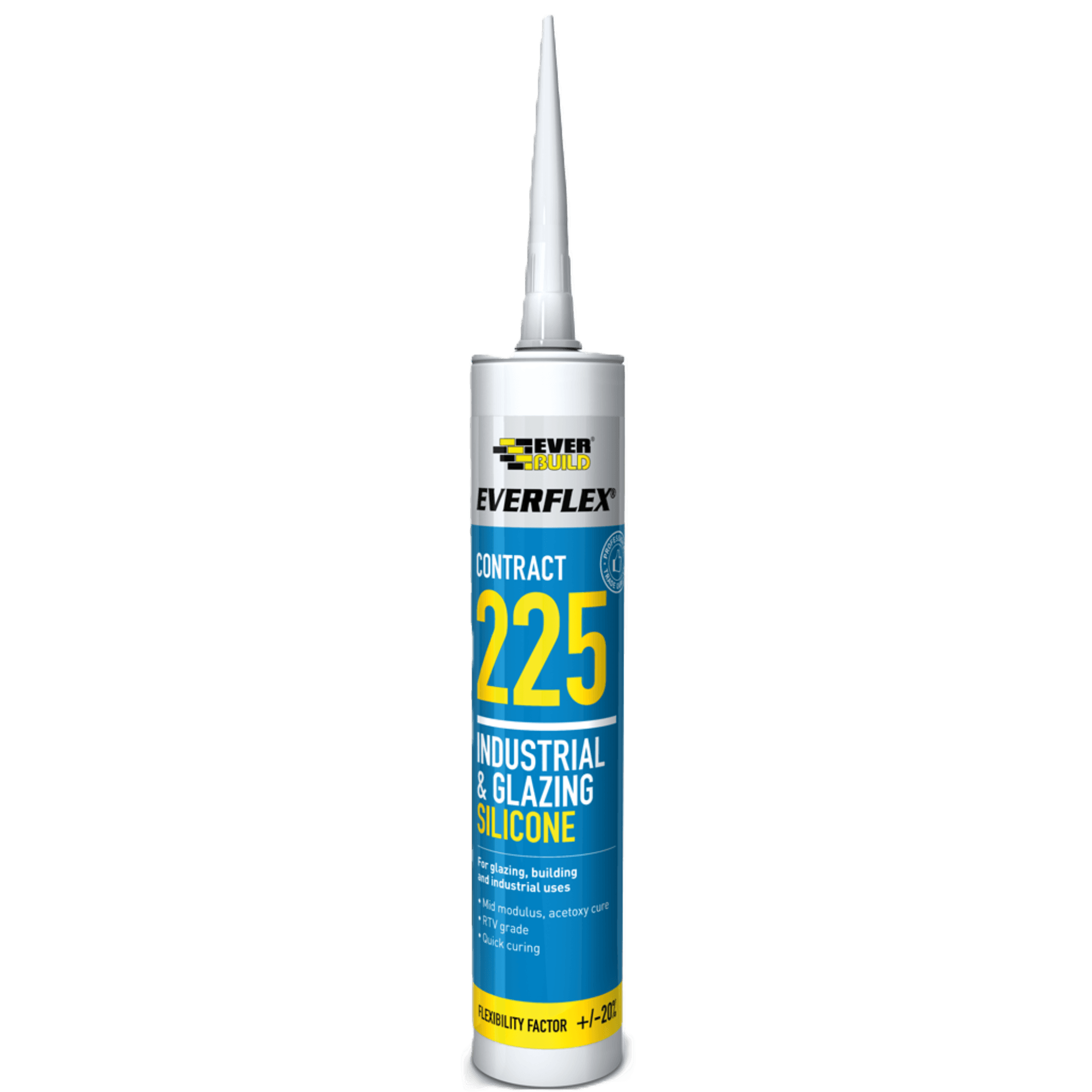 Everbuild Everflex Contract 225 Industrial & Glazing Silicone brushed steel 295 ML