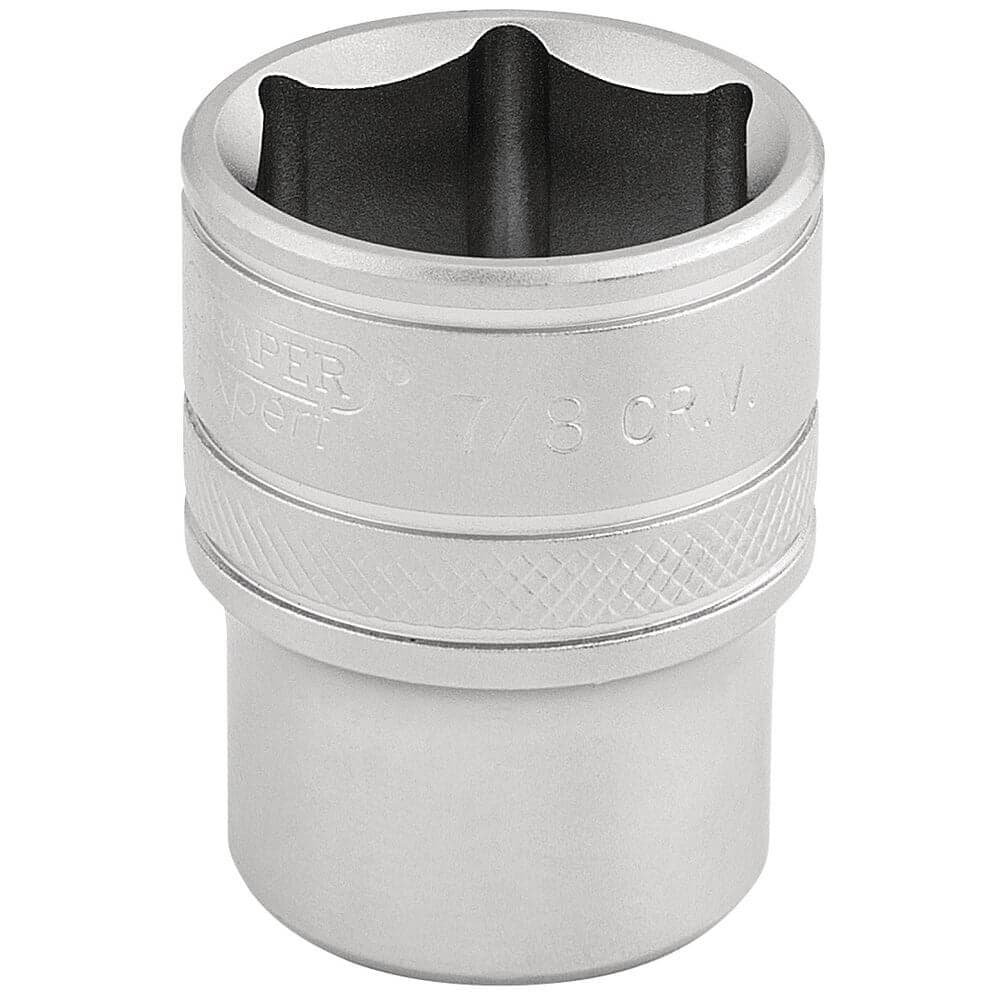 Draper Expert 16632 6 Point Imperial Socket 1/2in Sq. Dr. 7/8in each