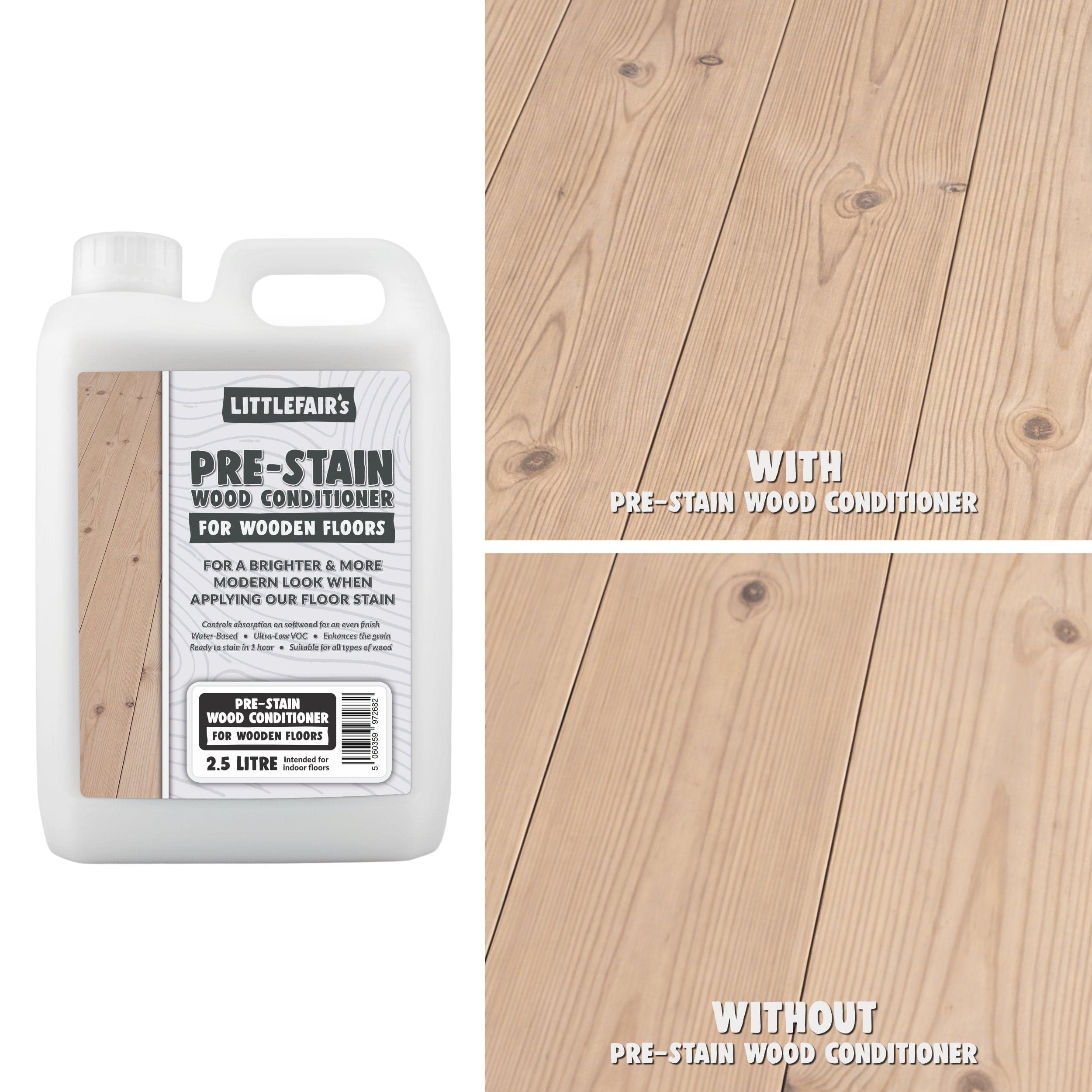 Pre-Stain Wood Conditioner - Flooring (Ideal for Use Before Using Wooden Floor Stain)