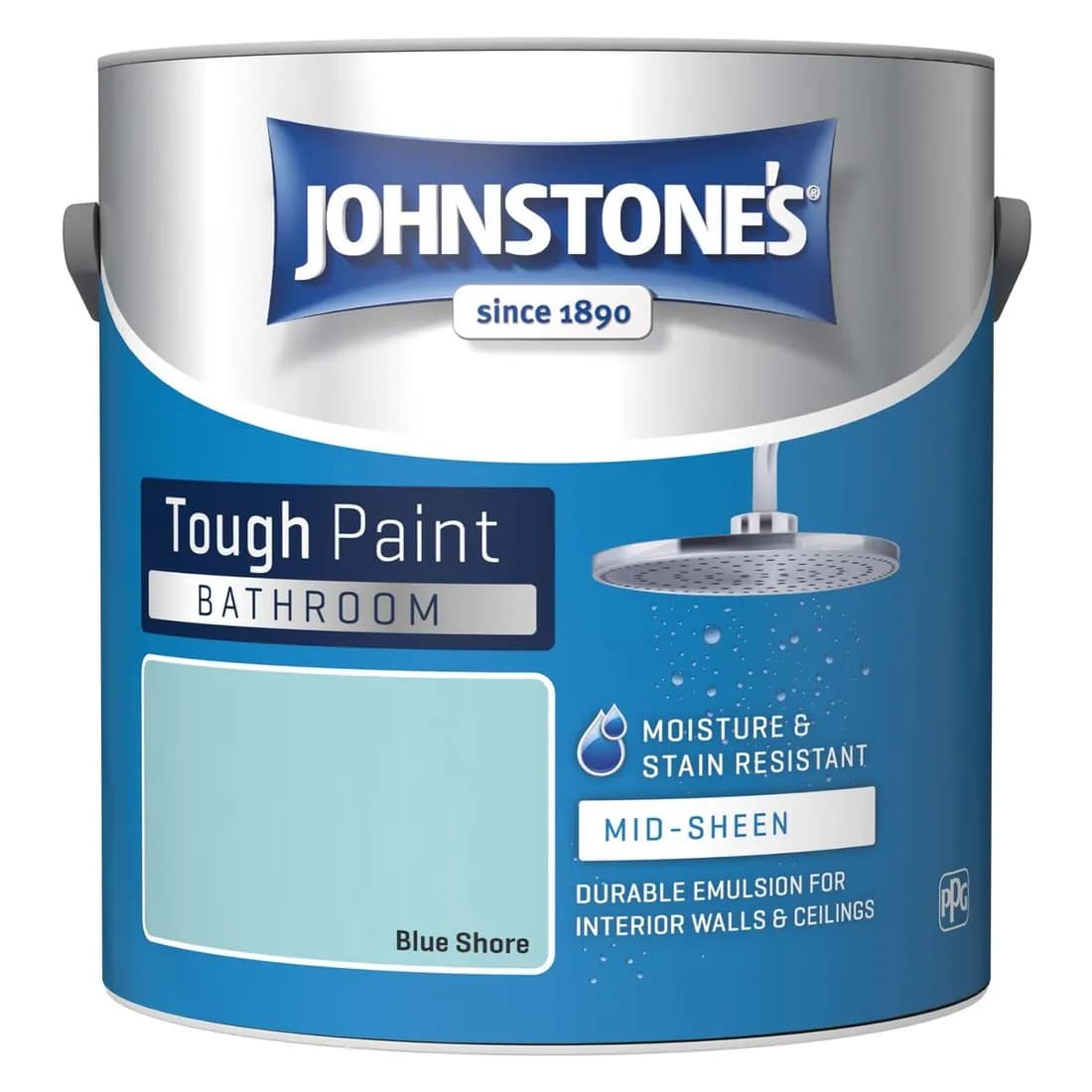 Johnstones Blue Shore Bathroom Mid Sheen 2.5L