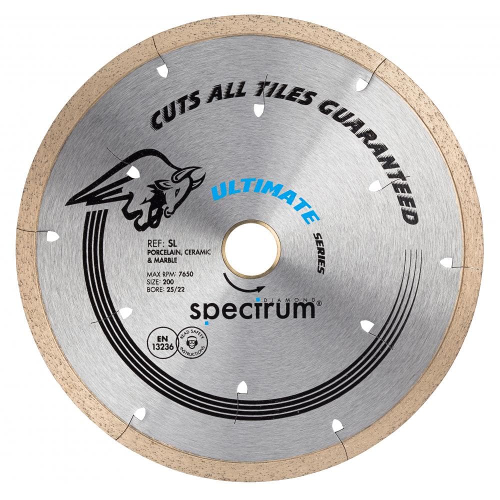 Ox Tools SL200/25/22 Spectrum Ultimate Dia Blade - All Tiles Guaranteed - 200/25.4/22.23Mm EA