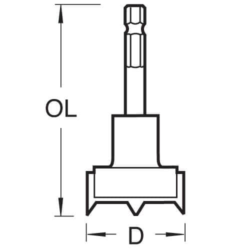Trend Snappy 35Mm Machine Bit W/Depth Stop Pk 1 SNAP/MB/35DS