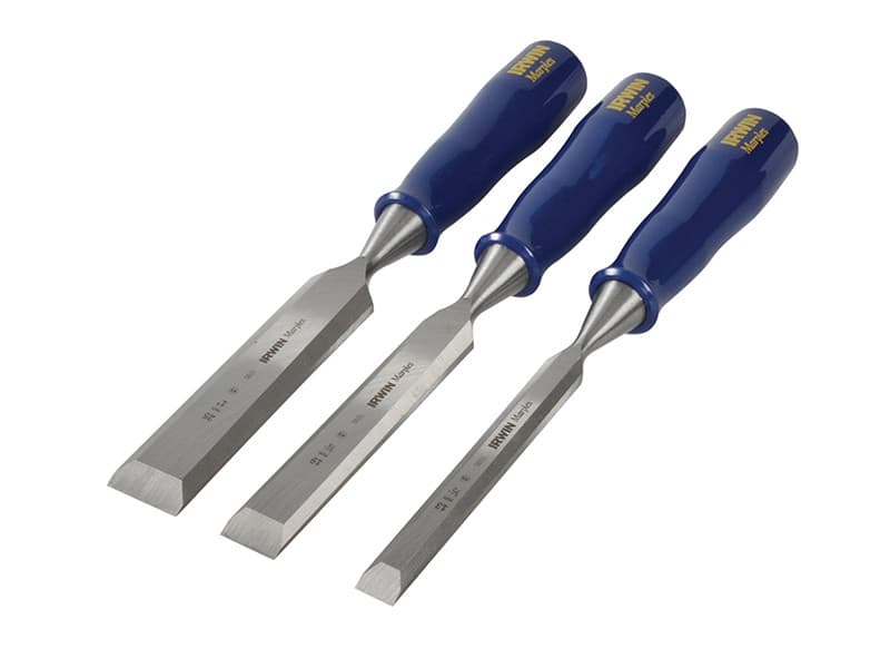 Irwin® Marples® TM444/S3 M444 Bevel Edge Chisel Blue Chip Handle Set 3 Piece